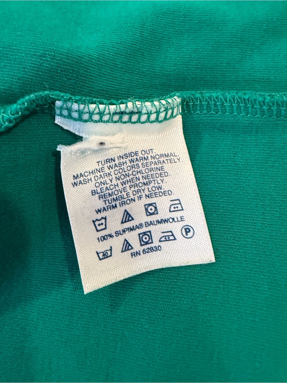 Lands’ End Men’s Traditional Fit Green Supima Cotton Pocket Polo Shirt Size L 42 - Picture 10 of 11